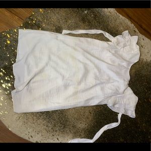 White tie back dress